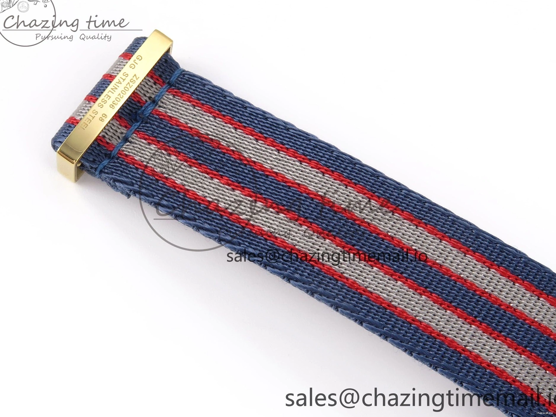 0408 Seamaster 300m Diver YG OMF 1:1 Best Edition Blue Orange Ceramic White Dial on Blue Nato Strap A Colorful 7704